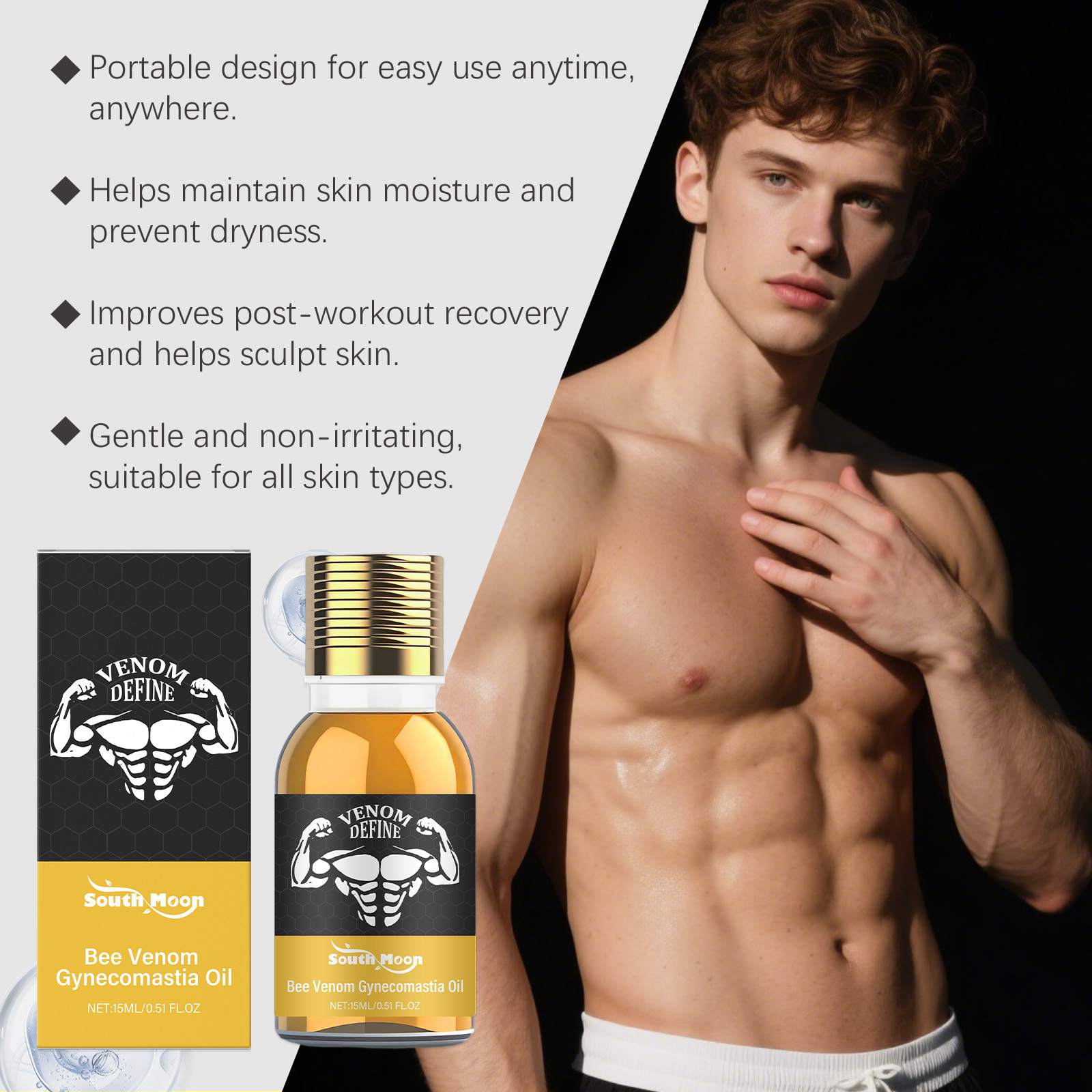 Bee Venom Gynecomastia Oil For - Skincare Natur E 评论和价格