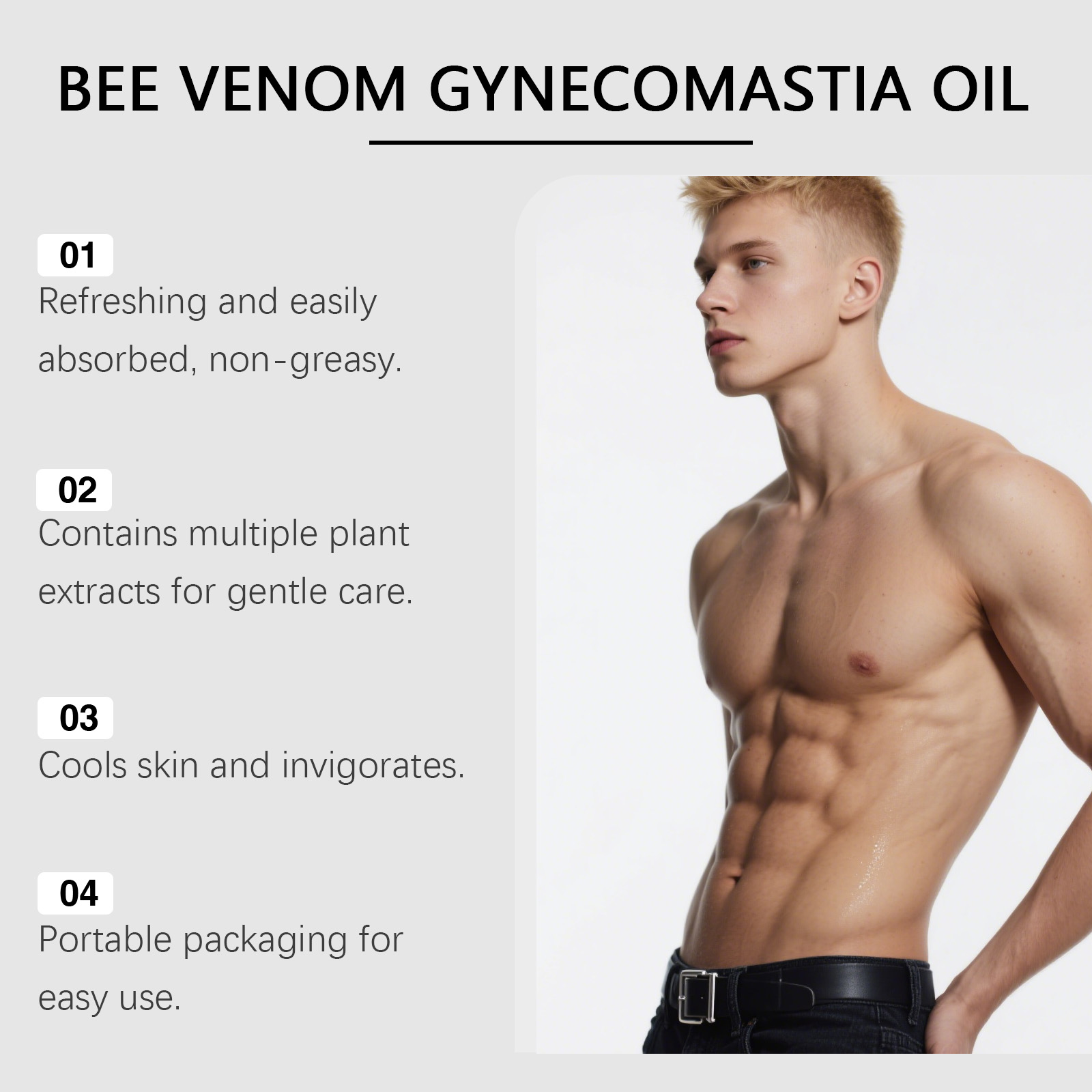 Bee Venom Gynecomastia Oil For - Skincare Natur E 评论和价格