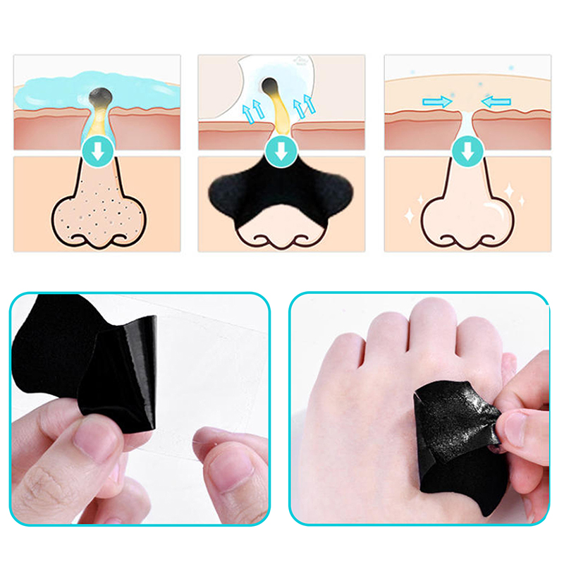 5/15/25/50 Pcs Bamboo Charcoal - Charcoal Pore Strip 评论和价格