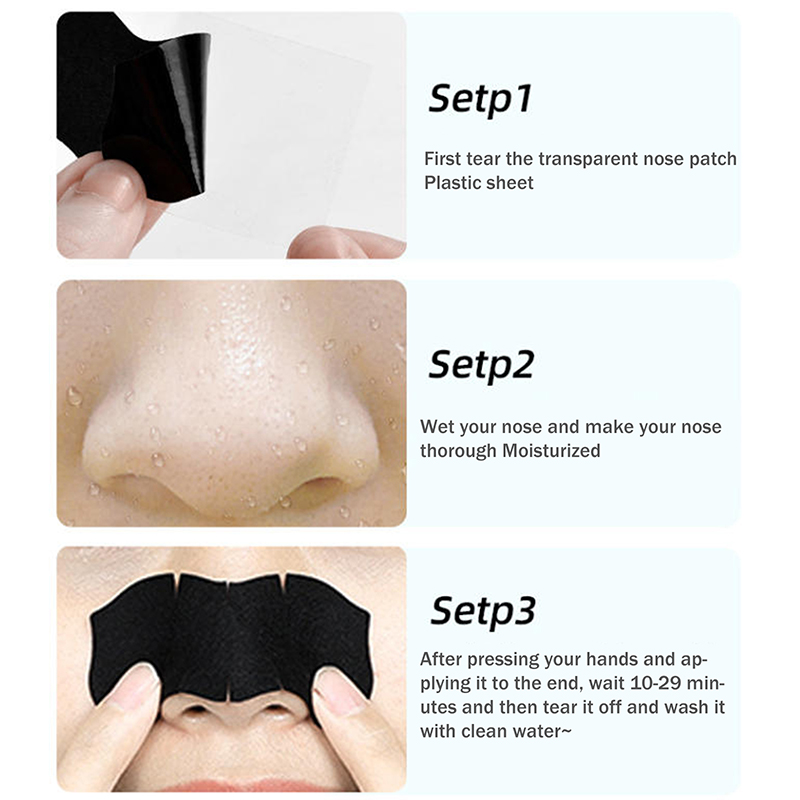 5/15/25/50 Pcs Bamboo Charcoal - Charcoal Pore Strip 评论和价格