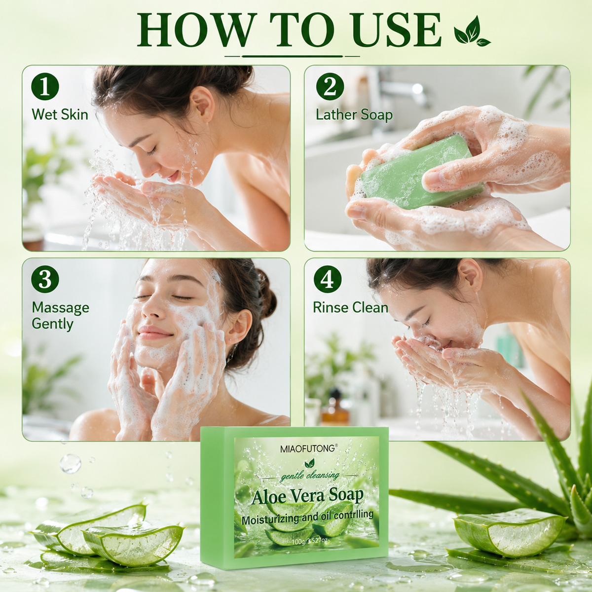 4 In 1 Aloe Vera Handmade Esse - Skincare Natur E 评论和价格