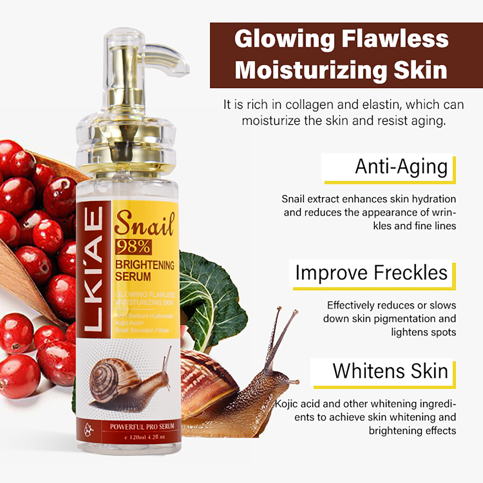 AILKE Snail Extract Whitening  - Snail Mucin Essence 评论和价格